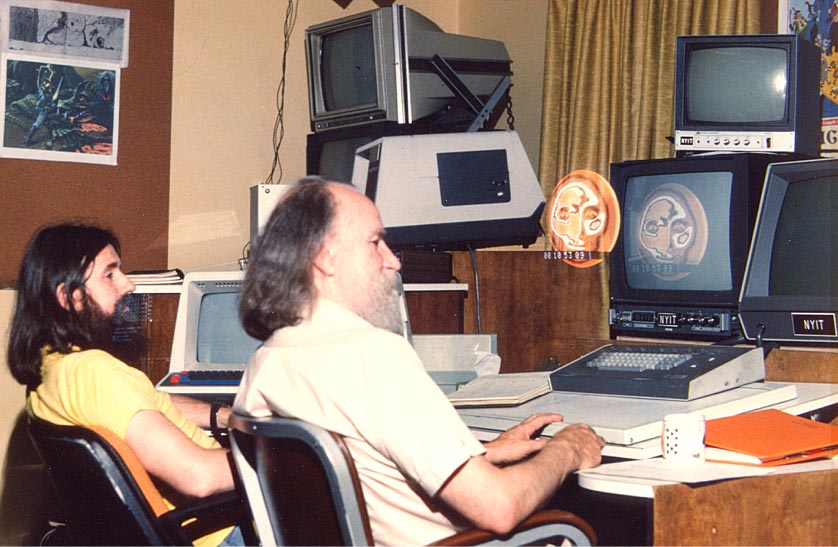 Alvy (left) and Emsh at work on Sunstone 1979