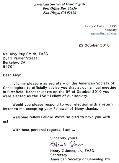 FASG 2010 Letter