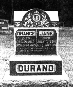 Orange and Jane Durand Grave